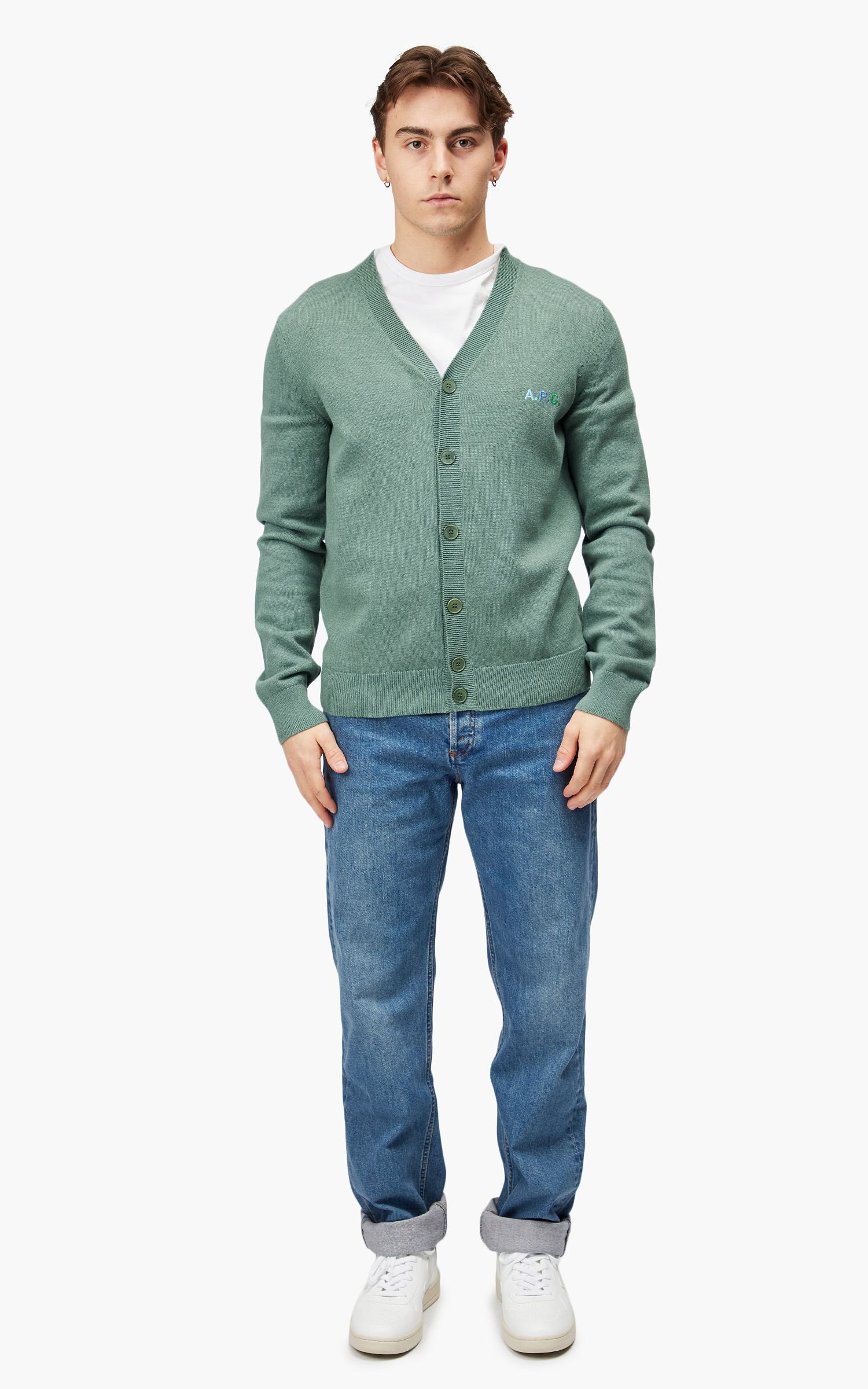 A.P.C. Joseph Cardigan Vert Chine | Cultizm