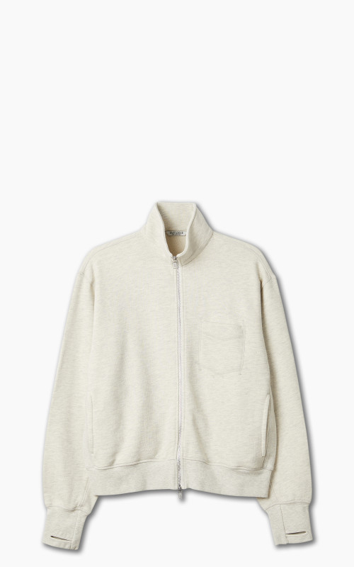 Eastlogue High Neck Zip Up Sweat Jumper Oatmeal