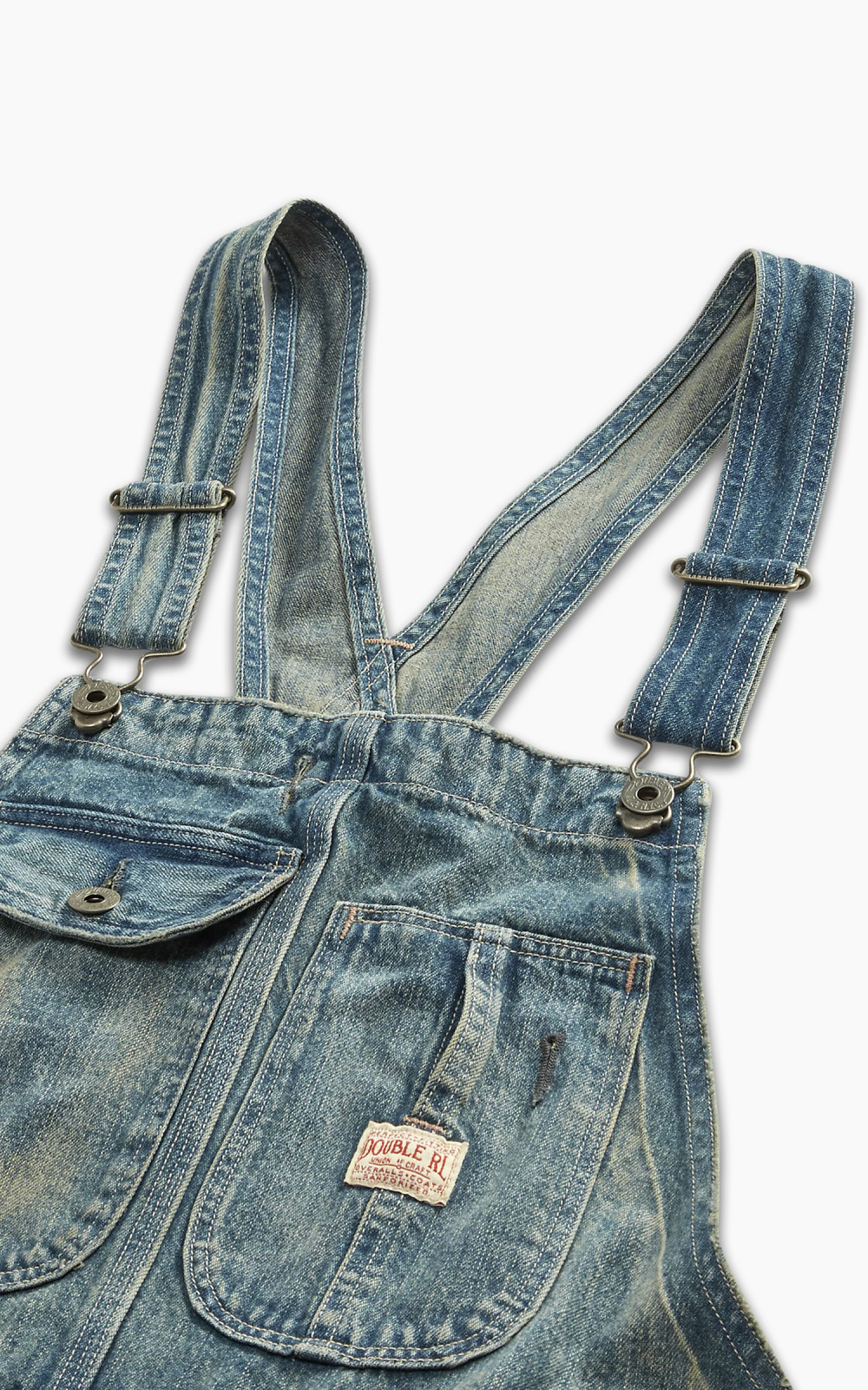 パンツ RRL REPAIRED INDIGO DENIM OVERALL Repaired Indigo Denim Overall