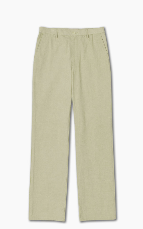 Auralee Washed Hard Twist Canvas Pants Khaki Beige