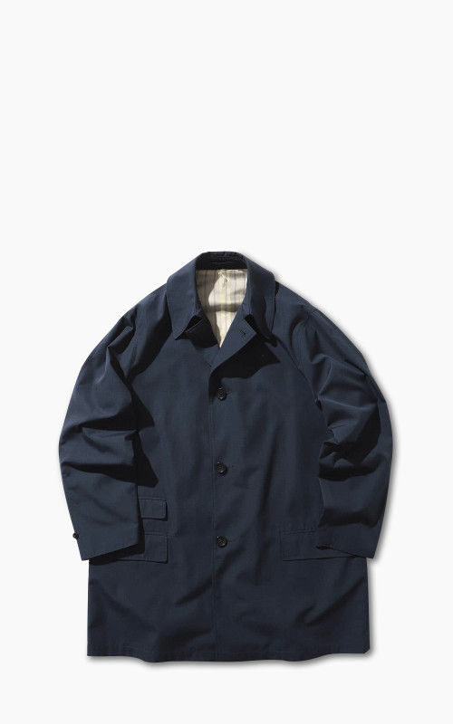 Beams Plus Tetoron Cotton Chambray Travel Coat Navy