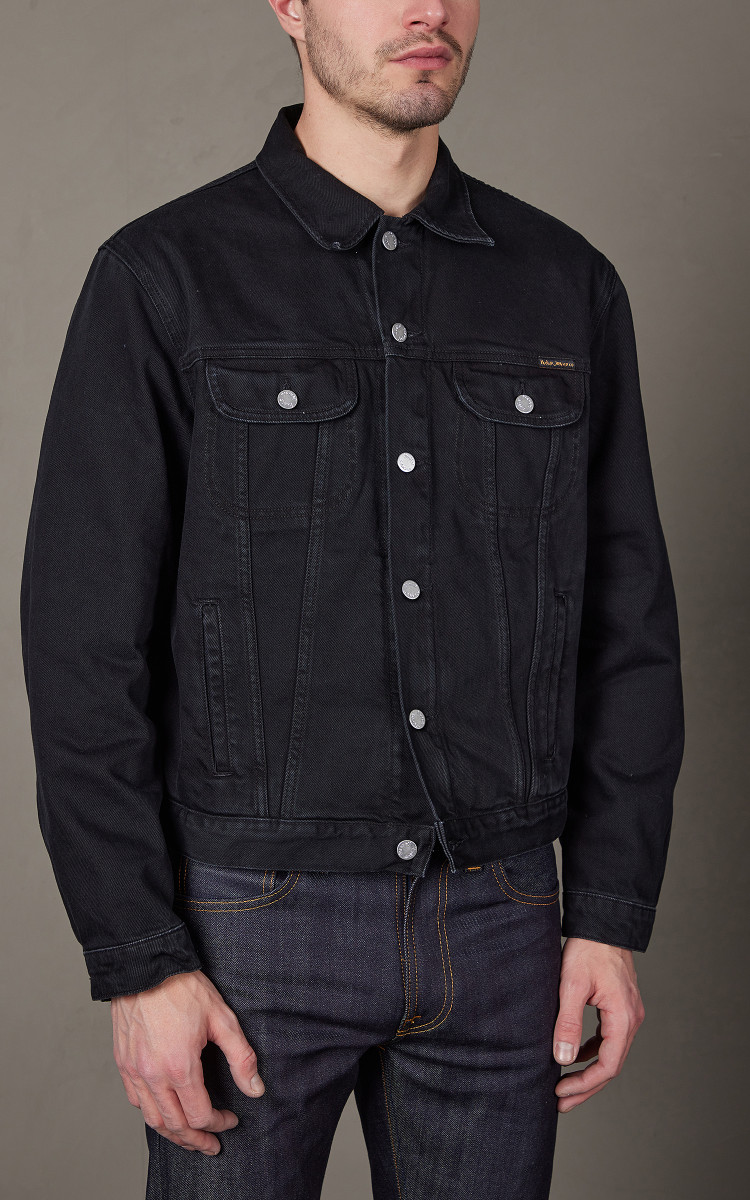Nudie Jeans Danny Smooth Rinse Denim Jacket Black Cultizm