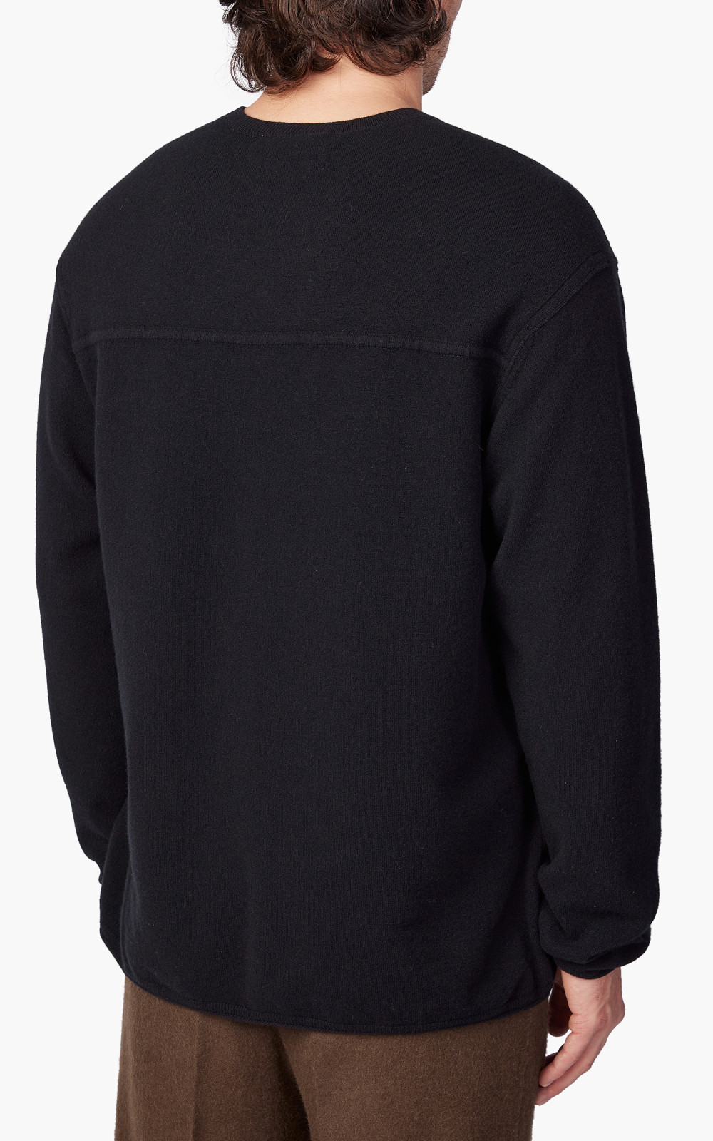 Auralee Felted Wool Knit V-Neck Pullover Black | Cultizm Auralee Felted Wool Knit V-Neck Pullover Black | Cultizm