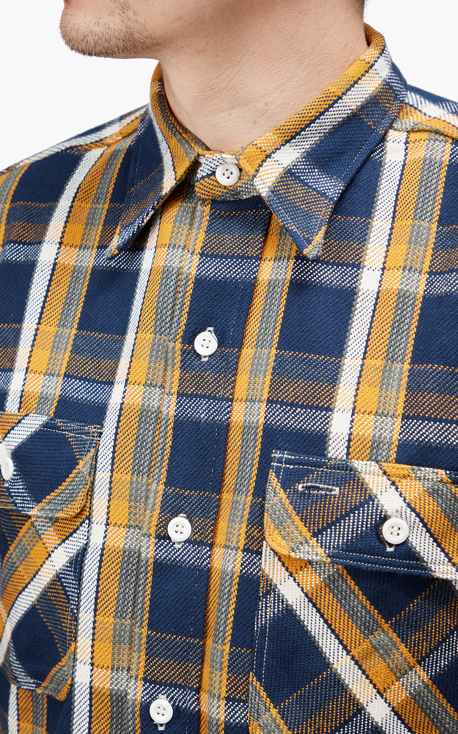 Warehouse & Co. 3104 Flannel Shirt Navy | Cultizm