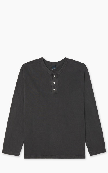 Good On L/S Henley T-Shirt P-Black