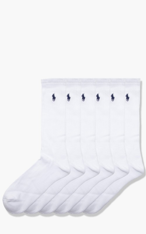 Polo Ralph Lauren Cotton Crew Socks 6-Pack White