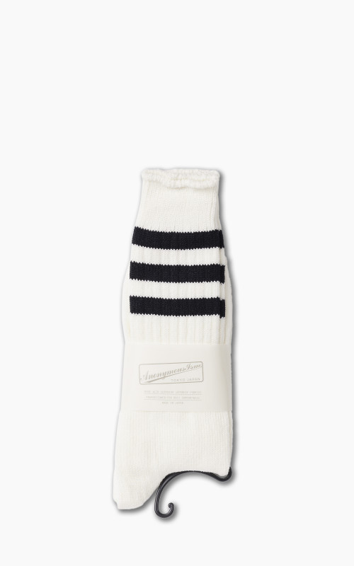 Anonymous Ism Socks 3 Line High Crew Ivory