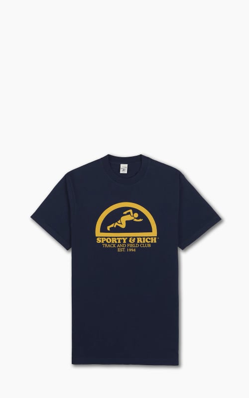 Sporty & Rich Fun Track T-Shirt Navy