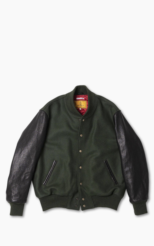 Shangri-La Heritage Varsity Wool Jacket Forest Green