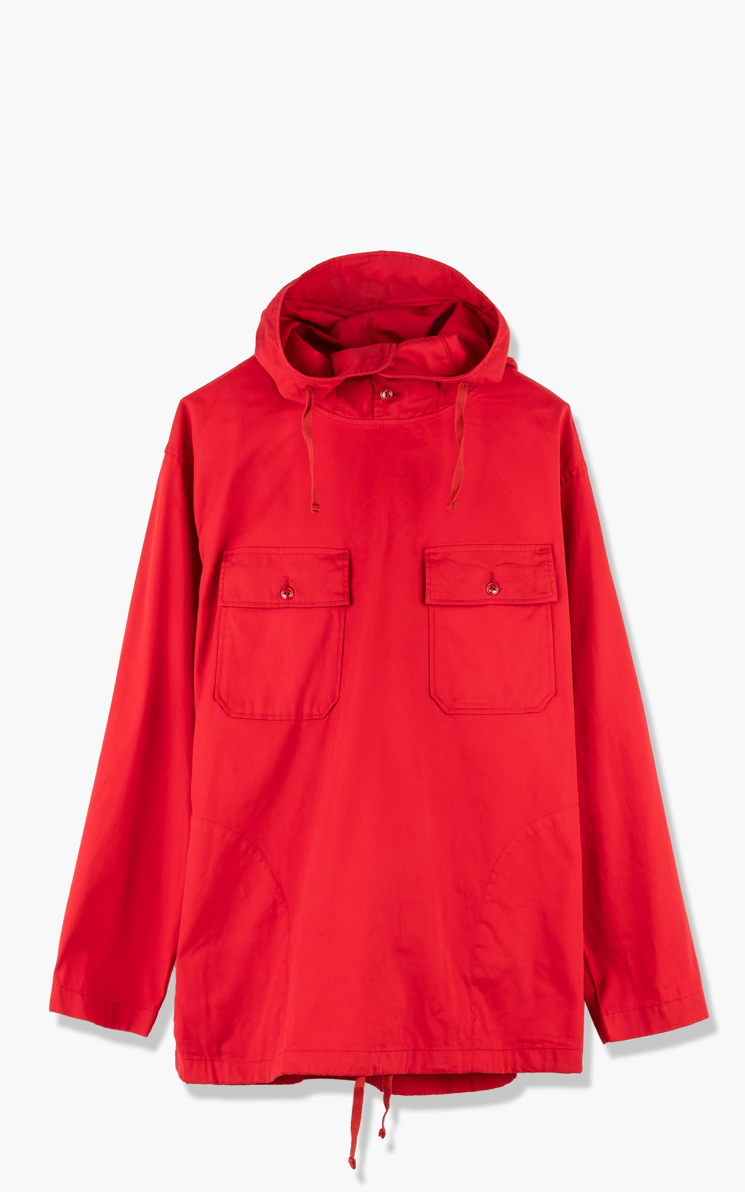 Engineered Garments Cagoule Shirt Red Cotton Micro Sanded Twill | Cultizm