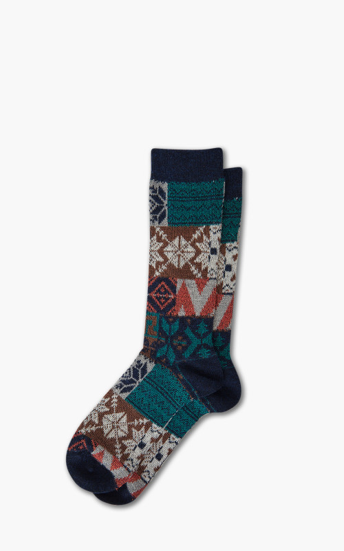 Anonymous Ism Socks Multi Pattern JQ Crew Navy