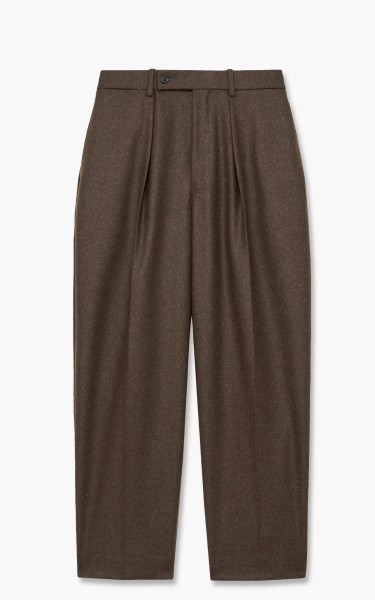 Markaware Classic Fit Trousers Black Wool Japan Flannel Natural Brown A21C-16PT02C-Natural-Brown