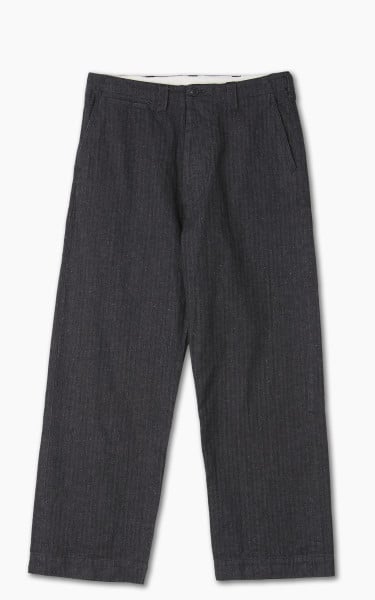 Samurai Jeans SWC600C23-HB Wide Work Pants Neppy HBT Black 13oz