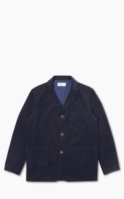 Universal Works Three Button Jacket Cord Navy