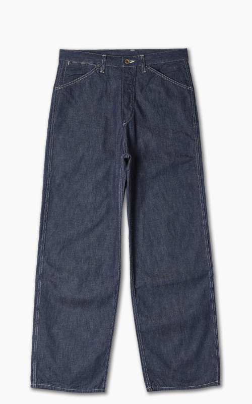 Fullcount 1129-1 PW Denim Cinch Back Work Pants Indigo Blue