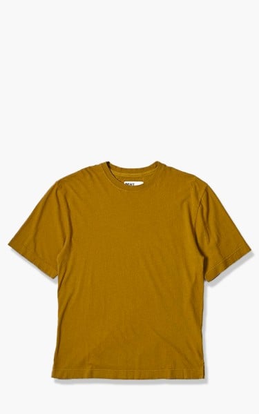 Margaret Howell MHL. Simple T-Shirt Cotton Linen Jersey Mustard