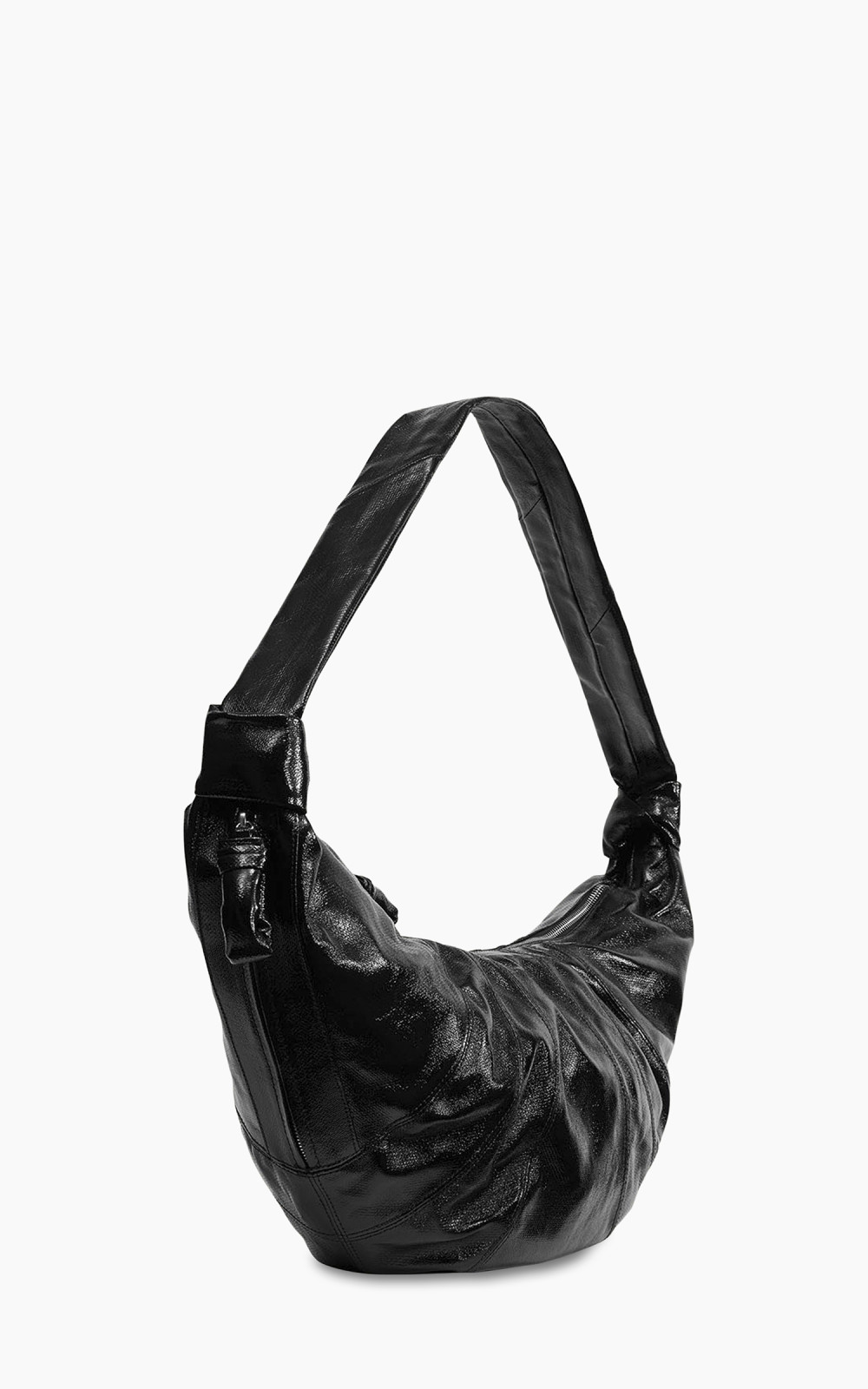 Lemaire Small Croissant Bag Coated Cotton Black | Cultizm Lemaire Small Croissant Bag Coated Cotton Black | Cultizm