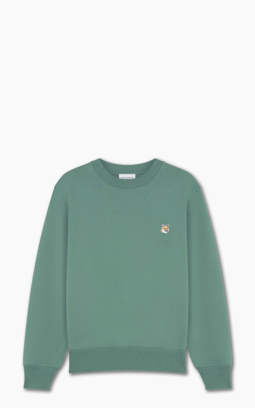 Maison Kitsuné Fox Head Patch Regular Sweatshirt Teal Grey