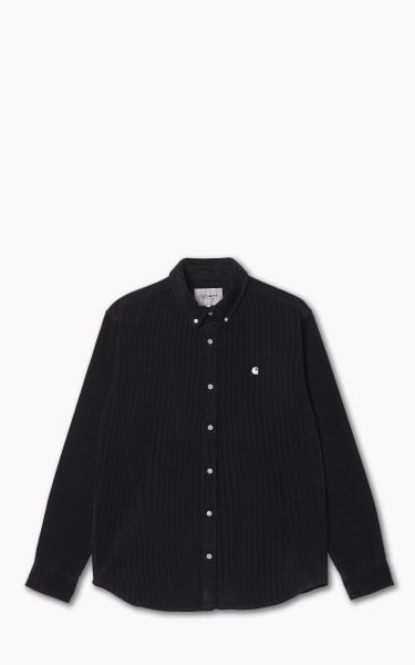 Carhartt WIP L/S Madison Fine Cord Shirt Black/Wax