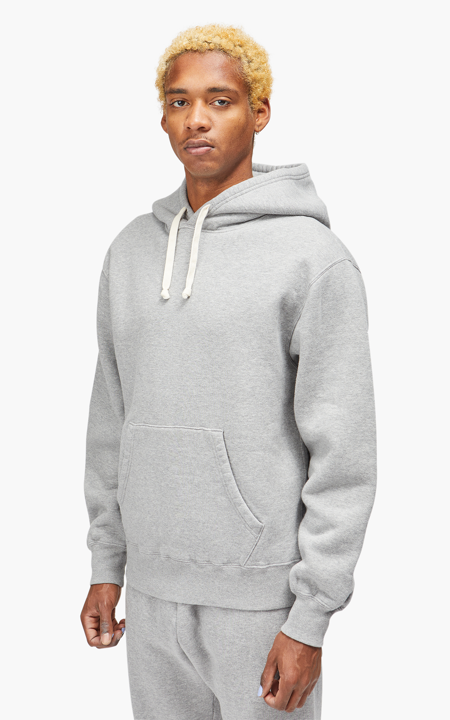 Beams Plus Pullover Hoodie Sweat Heather Grey | Cultizm