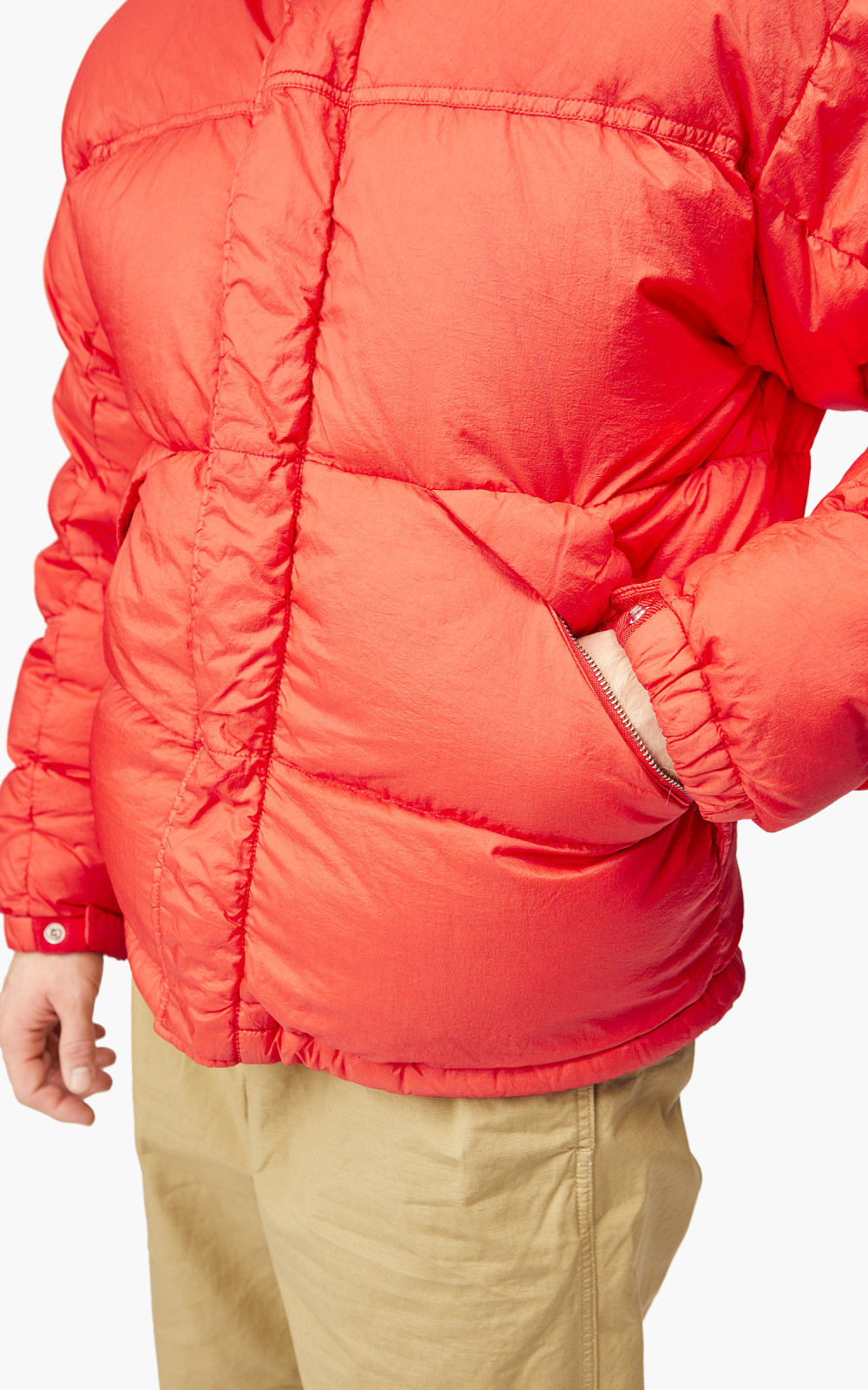 Ten C Aspen Down Jacket Lobster Orange | Cultizm Ten C Aspen Down Jacket Lobster Orange | Cultizm