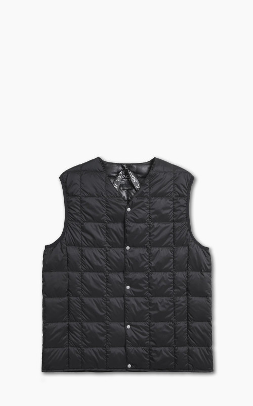 Taion V-Neck Button Down Vest Black