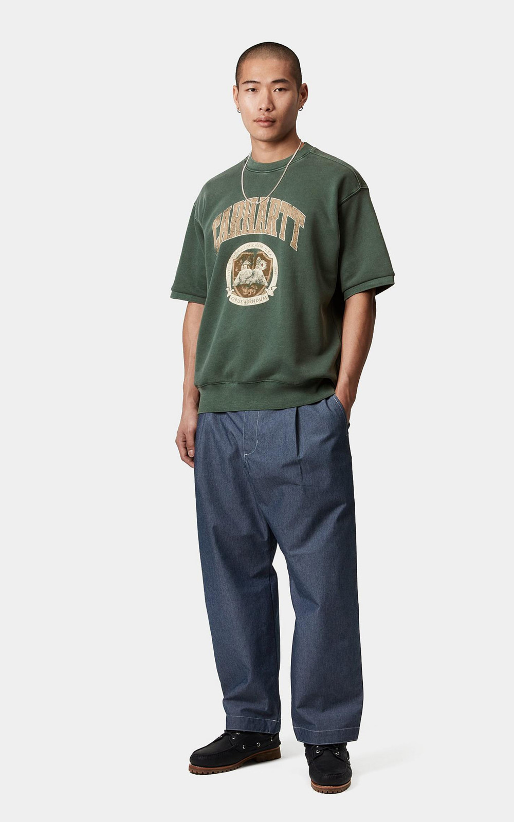 Carhartt WIP Library Sweatshirt Garment Dyed Conifer | Cultizm