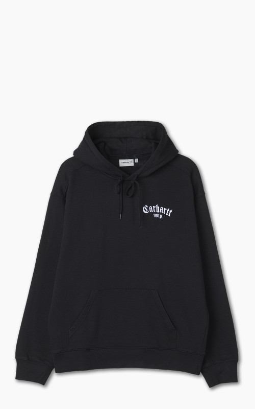 Carhartt WIP Hooded Onyx Script Sweat Black/White