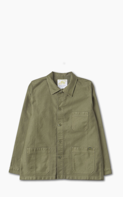 Le Mont St Michel Authentic Work Jacket Moleskin Khaki