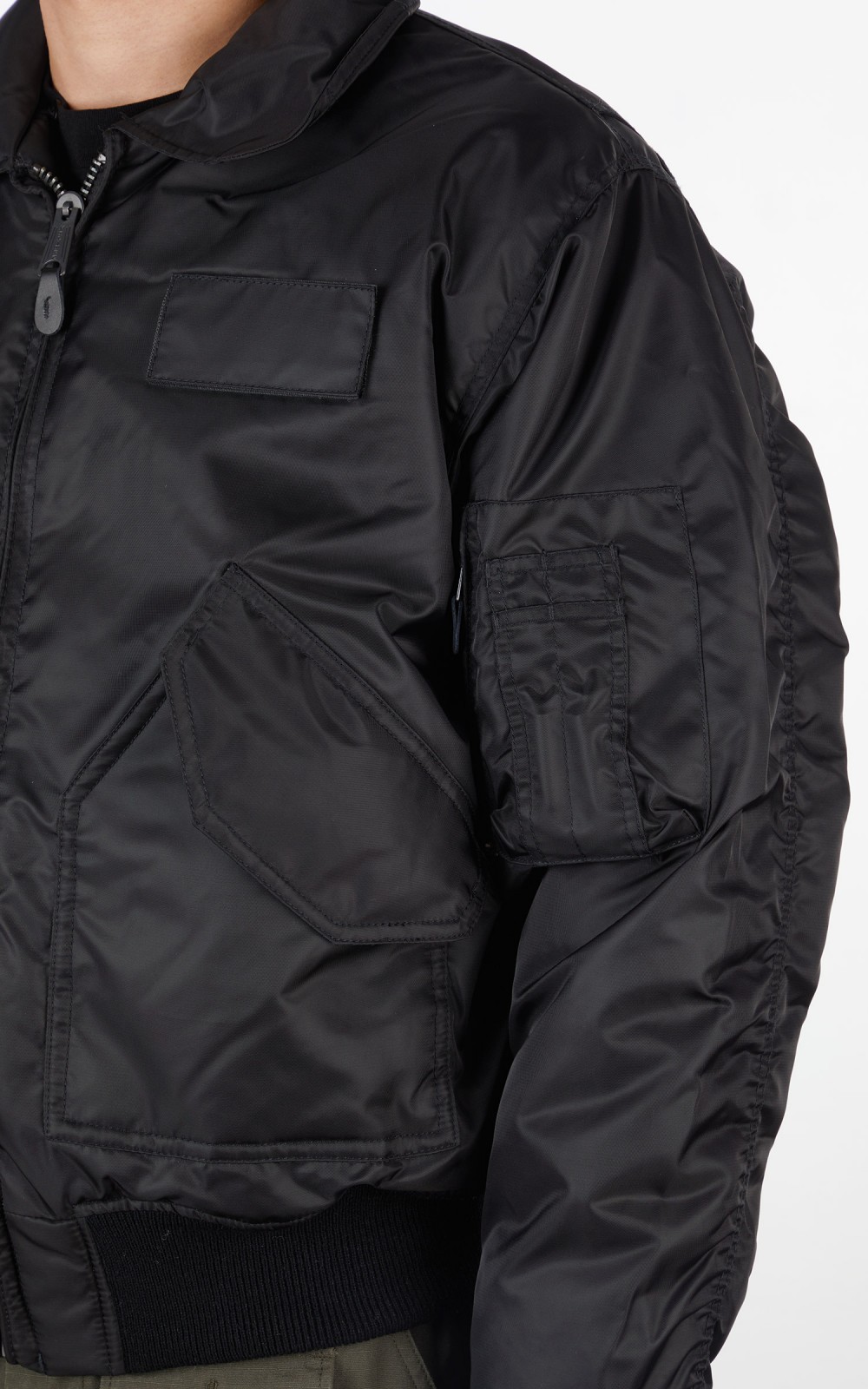 Military Surplus CWU US Fur Collar Flight Jacket Black | Cultizm Military Surplus CWU US Fur Collar Flight Jacket Black | Cultizm