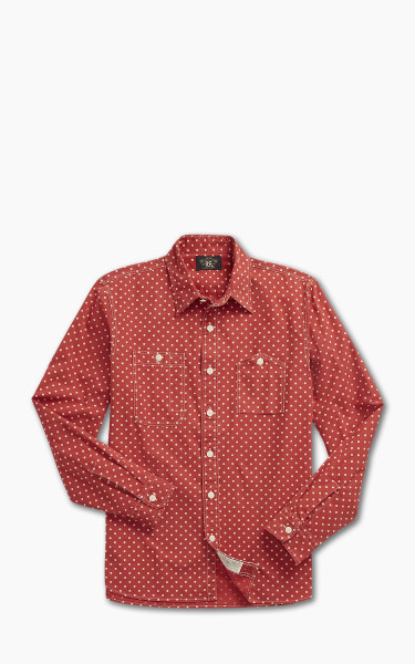 RRL Polka-Dot Woven Workshirt Red/Cream