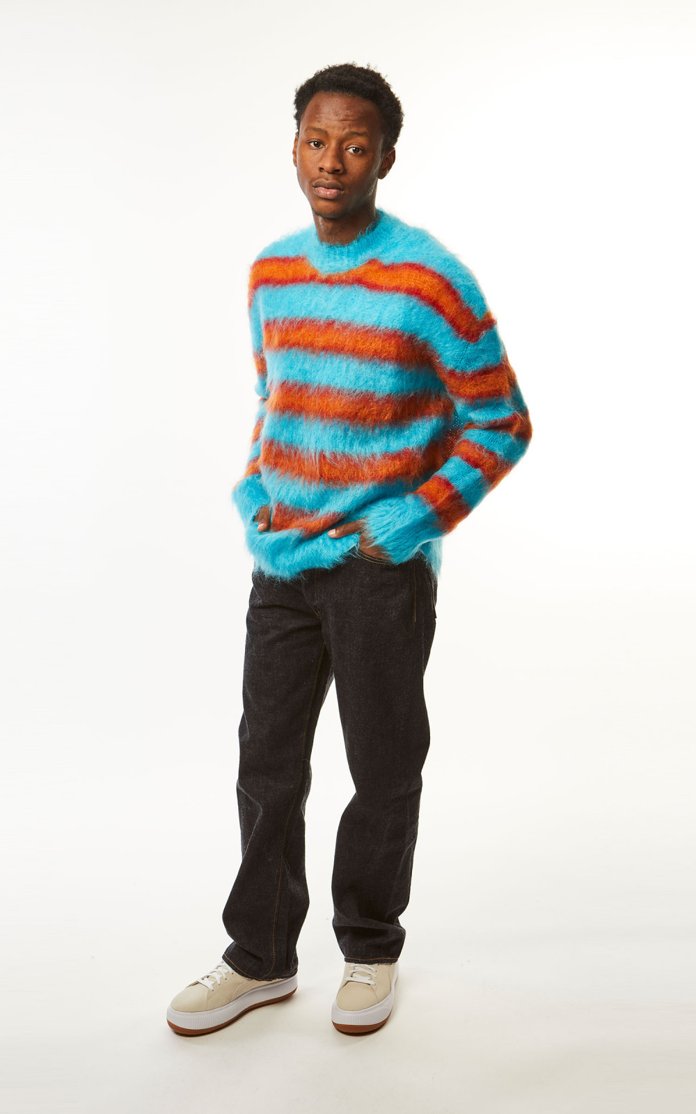 Marni Fuzzy Wuzzy Brushed Mohair Sweater Turquoise | Cultizm