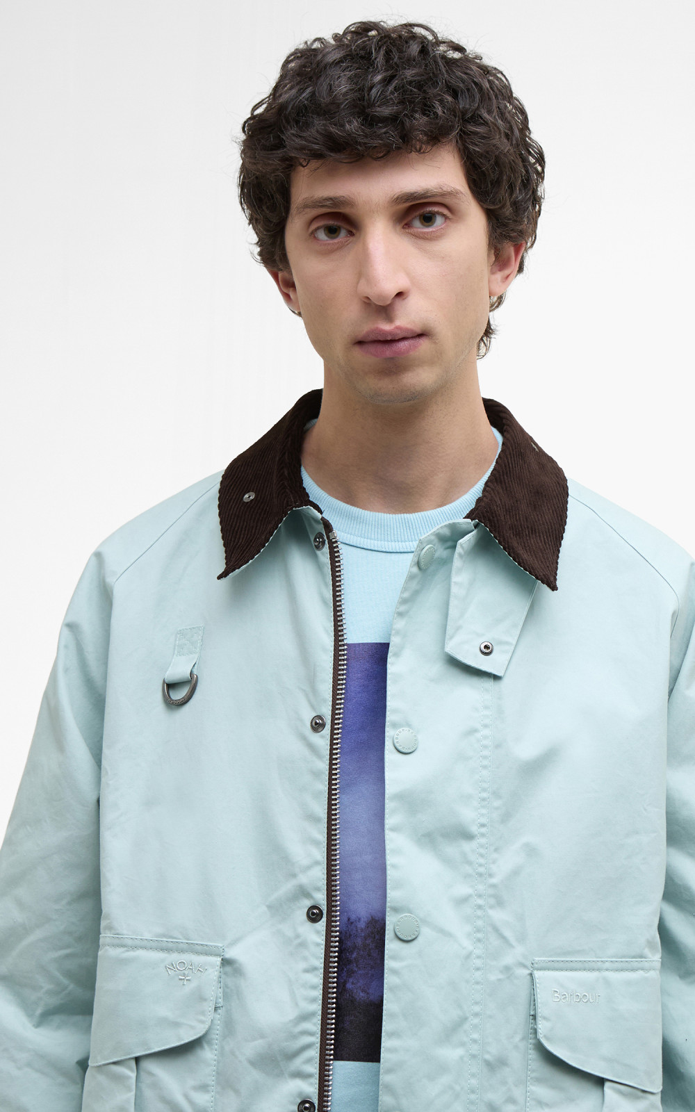 Barbour x NOAH Wading Casual Jacket Ice Blue | Cultizm