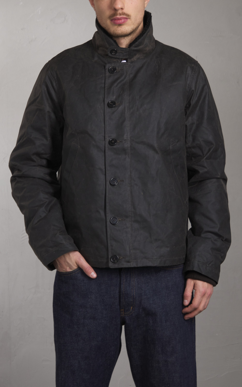 Tellason x Shangri-La Heritage Deck Jacket Waxed Deep Brown | Cultizm