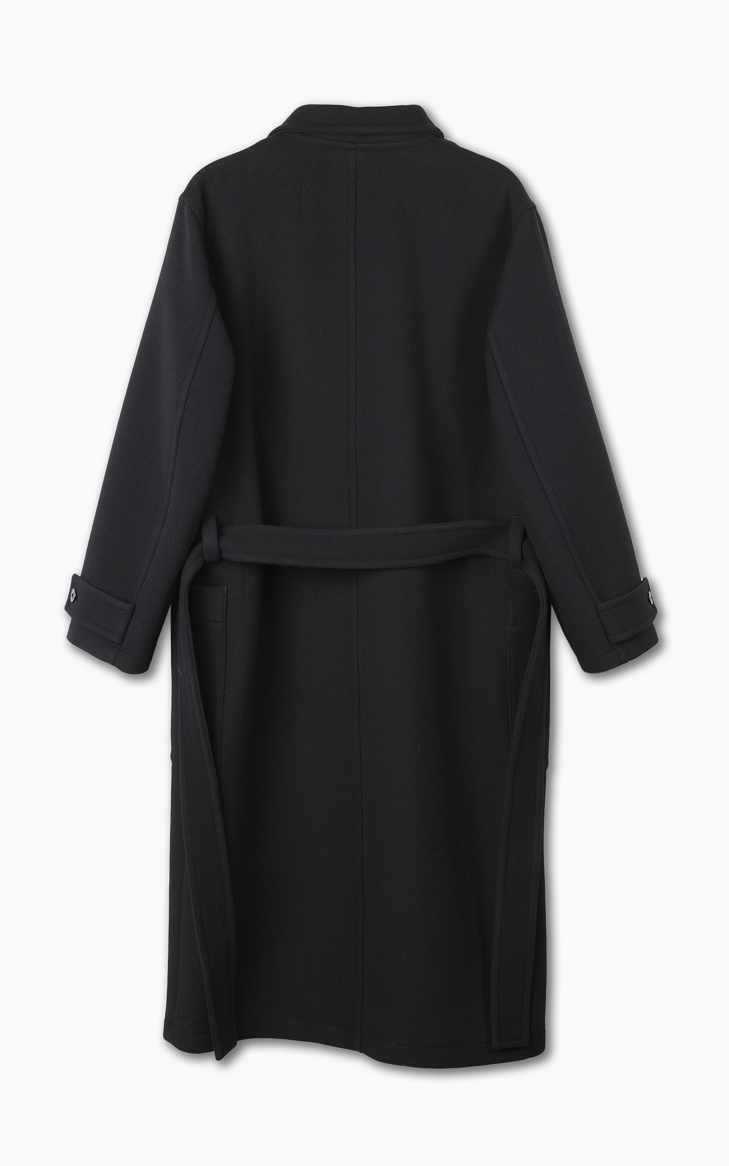 Lemaire Wrap Coat Wool Black | Cultizm