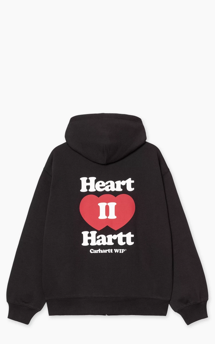 ★2025SS新作★CARHARTT★HOODED WIP SWEAT JACKET Carhartt WIP Hooded WIP Sweat Jacket | Black (stone washed