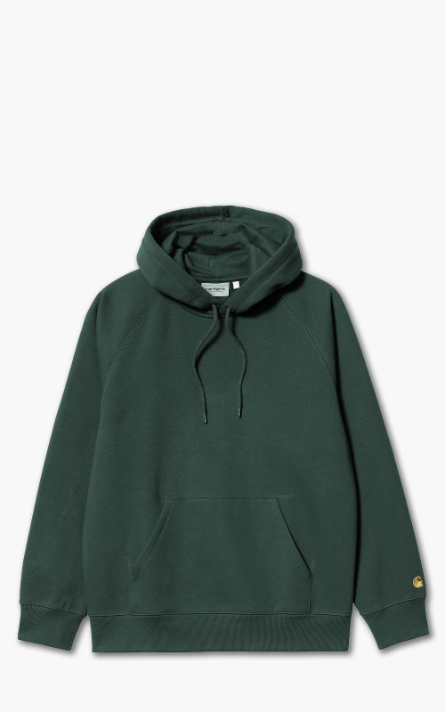 Carhartt WIP Hooded Chase Sweatshirt Juniper/Gold