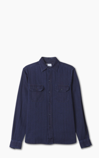 Tellason Clampdown Shirt Fine HBT Real Indigo