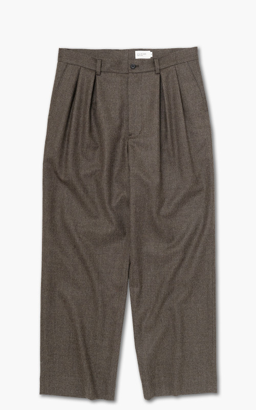 Still By Hand Wide Wool Pants Mocha