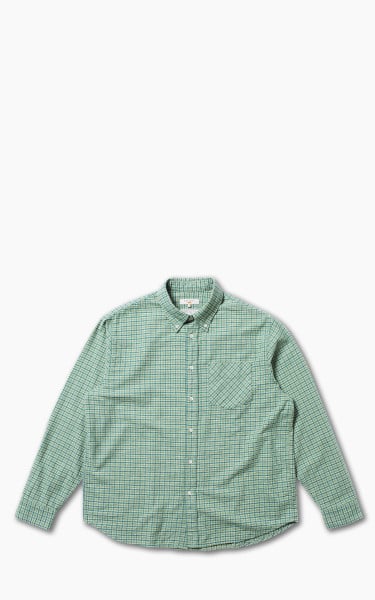 Nudie Jeans Filip Checked BD Shirt Green