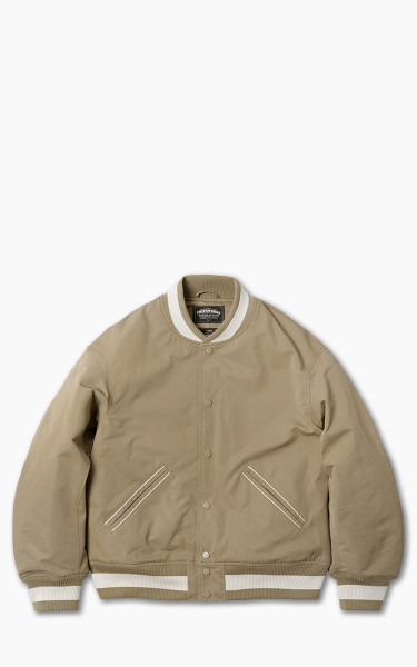 FrizmWORKS Cavalry Twill Varsity Jacket Beige