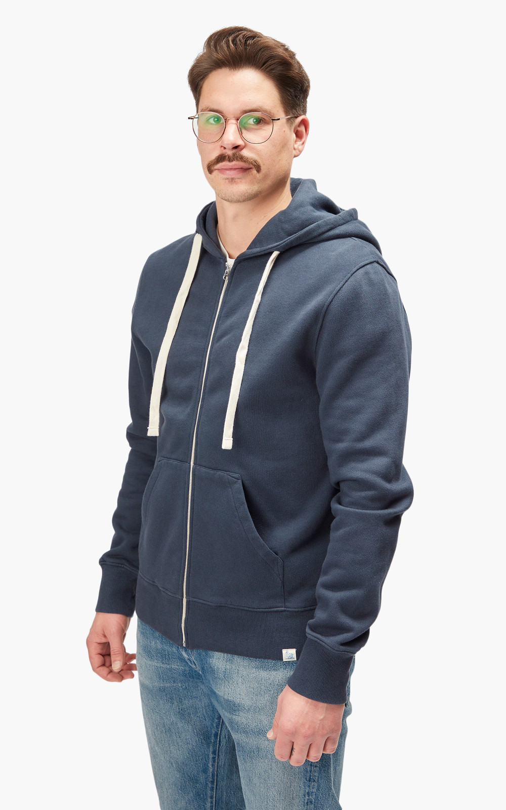 【BAON】[unisex] Nekoni 2Way Fleece Over Hood Denim Zip-Up ONLY Between-Season Jacket 'ONLKenzie' in Blue Denim | ABOUT YOU