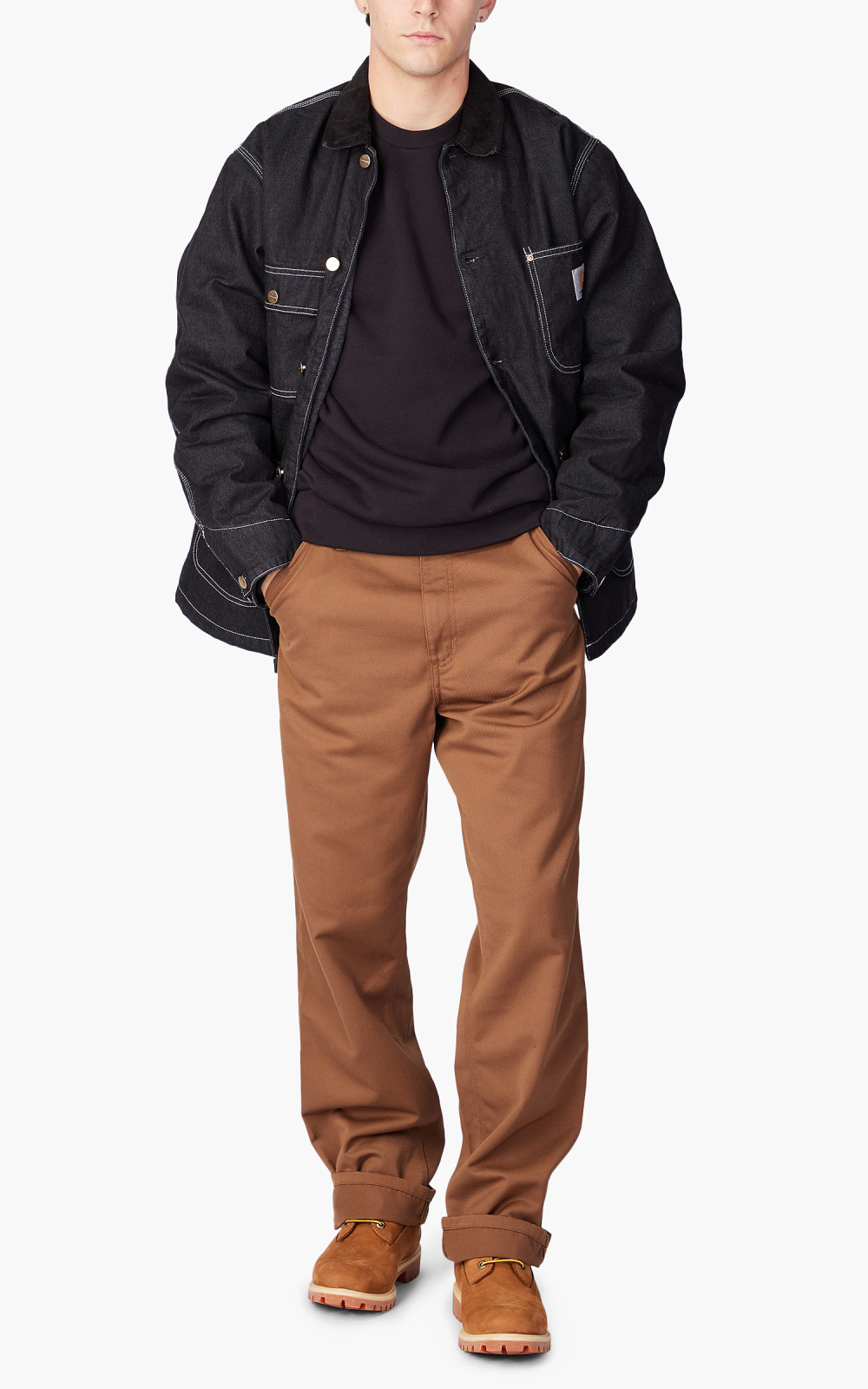 Carhartt WIP OG Chore Coat Black/Black One Wash | Cultizm Carhartt WIP OG Chore Coat Black/Black One Wash | Cultizm