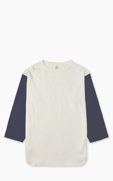 Warehouse &amp; Co. Lot 4800 Three Quarter Baseball T-Shirt Cream/Navy