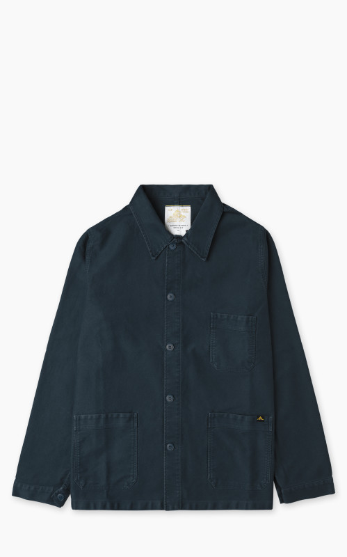 Le Mont St Michel Authentic Work Jacket Moleskin Navy