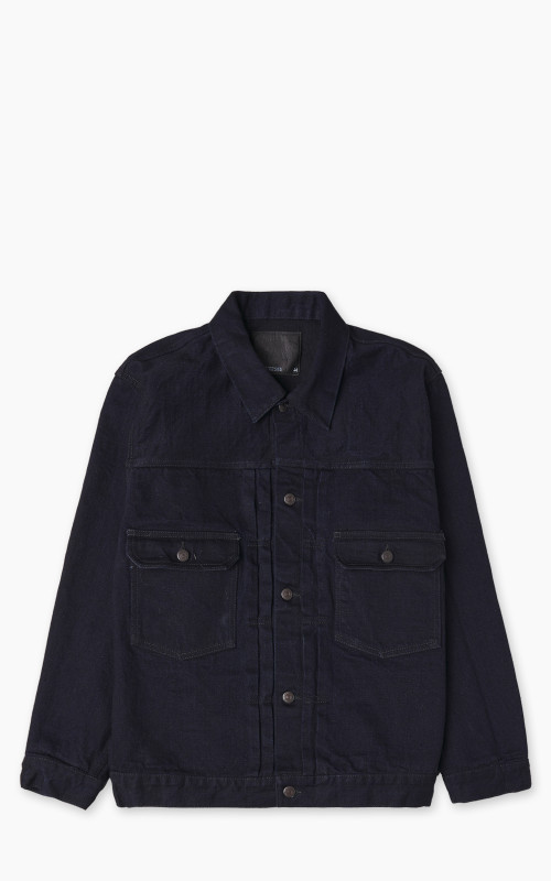 Fullcount 2102SRB Type 2 Selvedge Denim Jacket Super Rough Indigo x Black 15.5oz
