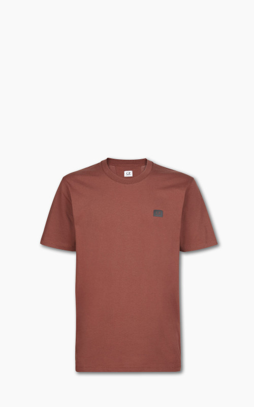 C.P. Company 30/1 Label Logo T-Shirt Henna Brown