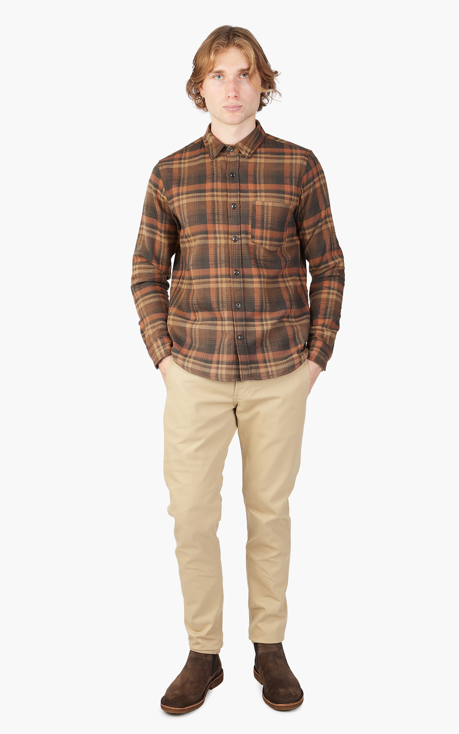 Rogue Territory Oxford Shirt Copper Plaid | Cultizm