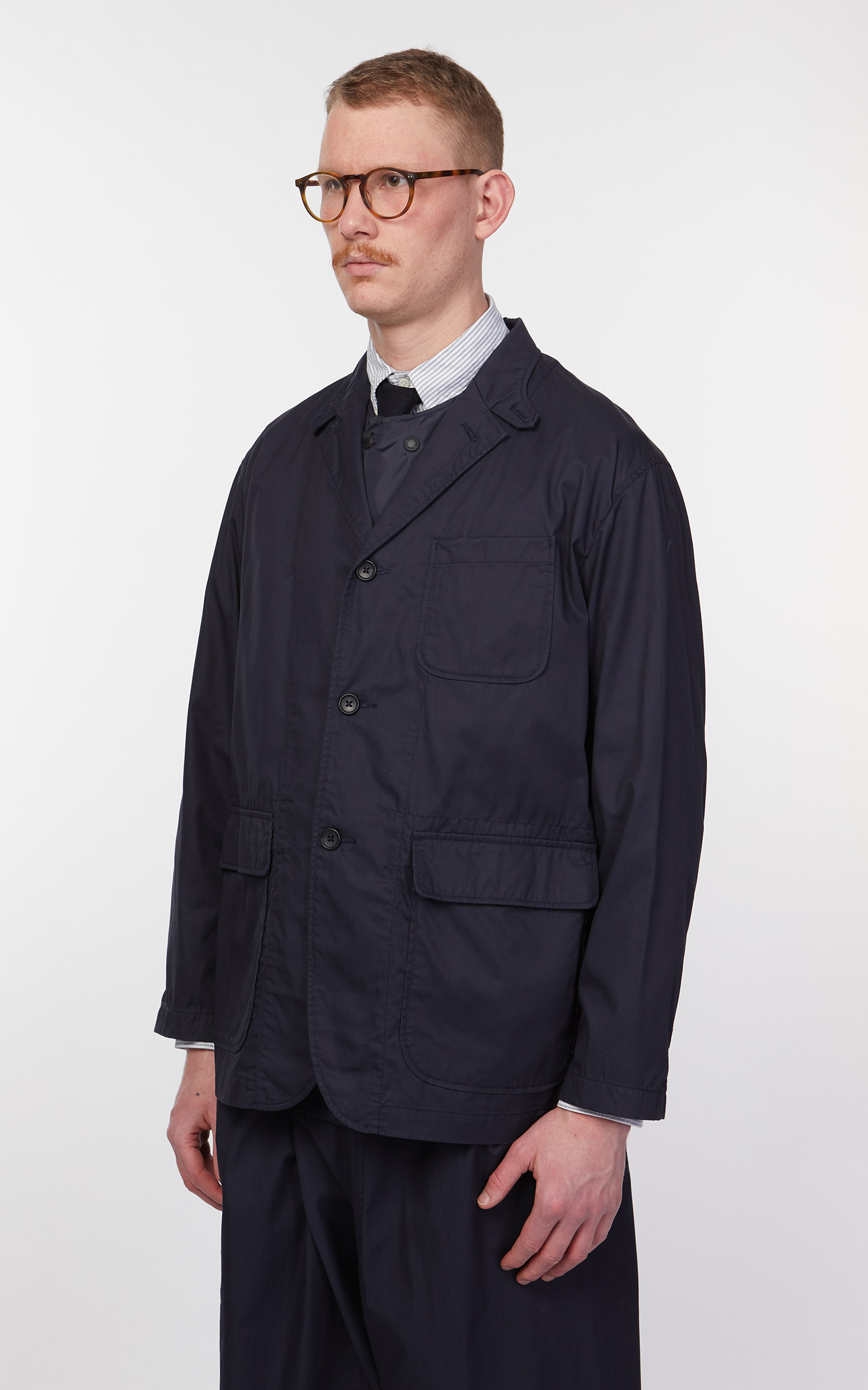 Engineered Garments Loiter Jacket High Count Twill Dark Navy | Cultizm