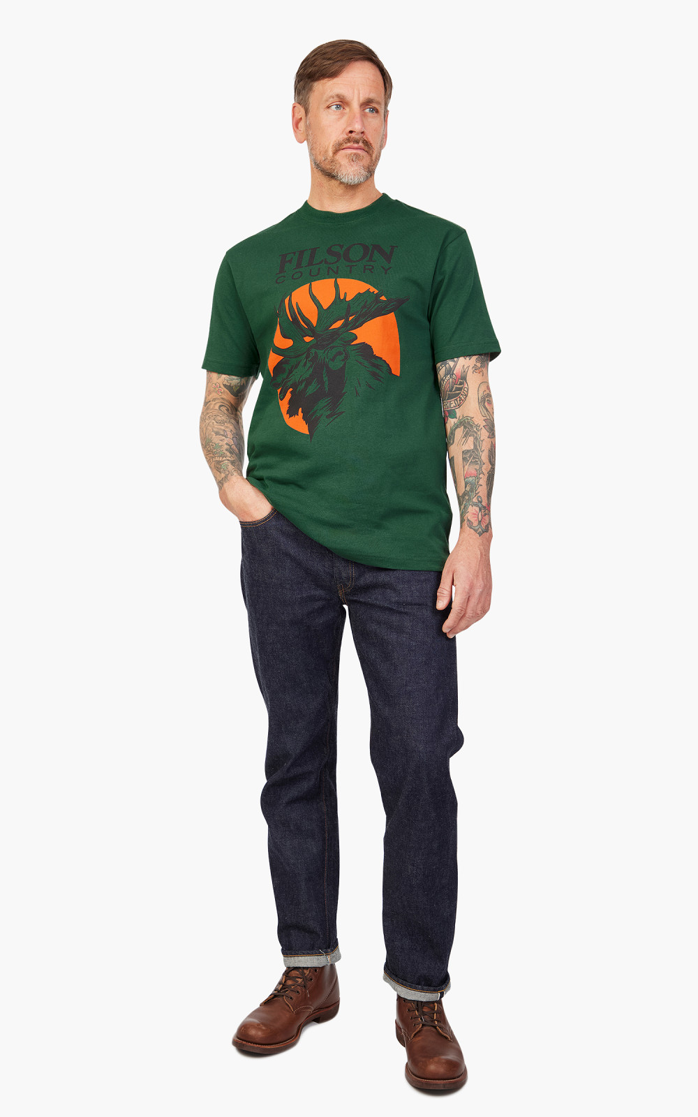 Filson Pioneer Graphic T-Shirt Green Mose | Cultizm